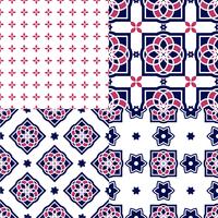 Portuguese azulejo tiles. Seamless patterns.  vector
