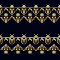 Patrón sin fisuras con oro abeja