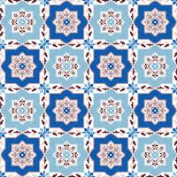 Portuguese azulejo tiles. Blue and white gorgeous seamless patte vector