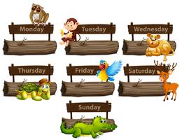 Days of the week in lettering. Monday, Tuesday, Wednesday, Thursday,  Friday, Saturday, Sunday. 13744520 Vector Art at Vecteezy