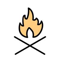 Icono de Vector de fuego de hueso