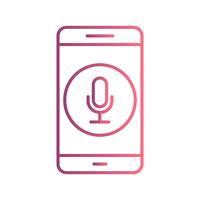 Microphone Mobile Application Vector Icon