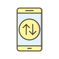 Data Connection Mobile Application Vector Icon