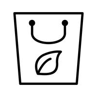 Icono de Vector de bolsa ecológica
