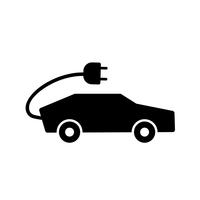 Electric Car Vector Icon