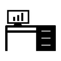 Office Table Vector Icon  