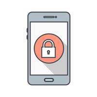 Lock Mobile Application Vector Icon