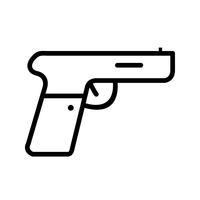 Icono de vector de pistola