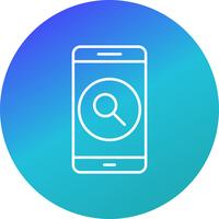 Search Mobile Application Vector Icon 