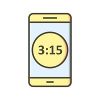 Time Display Mobile Application Vector Icon