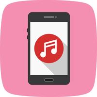 Icono de Vector de aplicación móvil de música
