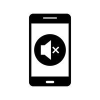 Icono de Vector de aplicación móvil silenciosa