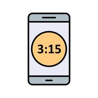 Time Display Mobile Application Vector Icon