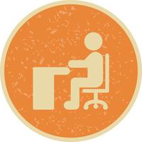 Vector Sitting on Desk Icon