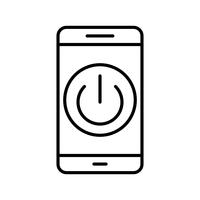 Power off Mobile Application Vector Icon