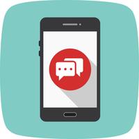 Icono de Vector de aplicación móvil de conversación