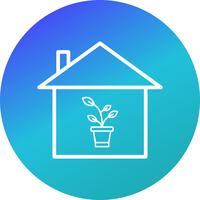 Plant House Vector Icon