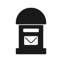 wedding post box black and white clipart