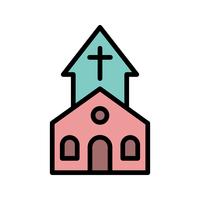 Icono de vector de iglesia