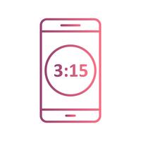 Time Display Mobile Application Vector Icon