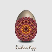 Mandala Easter egg collection. vector