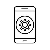 Configuración de la aplicación móvil Vector icono
