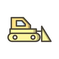 Bulldozer Vector icono