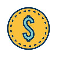 Vector Dollars Coin Icon