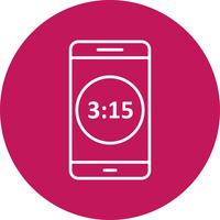 Time Display Mobile Application Vector Icon