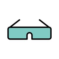 Icono de vector de gafas 3d