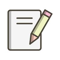 Vector icono de notas