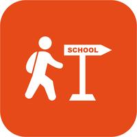 Vector Walking to School Icon