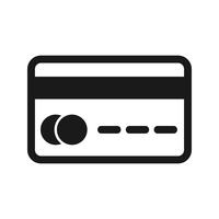 Credit cards icon black and white card Royalty Free Vector