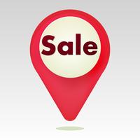 Sale location icon vector