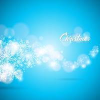 Merry Christmas and Happy New Year Illustration on With Typography on Snowflakes Background. Vector EPS 10 design.