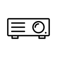 Icono de vector de proyector