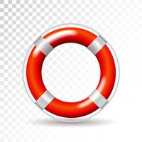 Life buoy isolated on transparent background. Detailed vector illustration for your design.