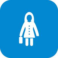 Women With Briefcase Vector Icon