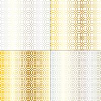 silver and gold mod circle geometric lattice pattern vector