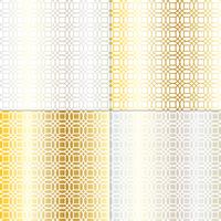 silver and gold mod circle geometric lattice pattern vector