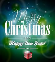 Vector Merry Christmas illustration with typographic design