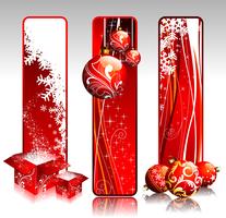 Three vertical banners illustration on a Christmas theme. vector