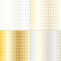 silver and gold mod circle geometric lattice pattern vector