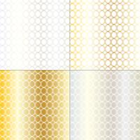 silver and gold mod circle geometric lattice pattern vector