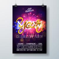 New Year Party Celebration Poster Template  vector