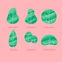 Vector plano simple árbol Clipart Vector