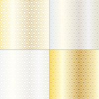 mod silver and gold geometric lattice patterns vector
