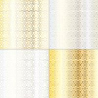 mod silver and gold geometric lattice patterns vector