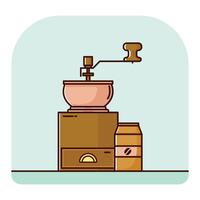 Hand Coffee Grinder Vector