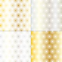 silver and gold mod starburst patterns vector